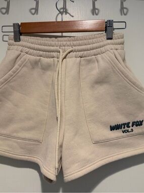 White Fox Cream Women's Drawstring Shorts